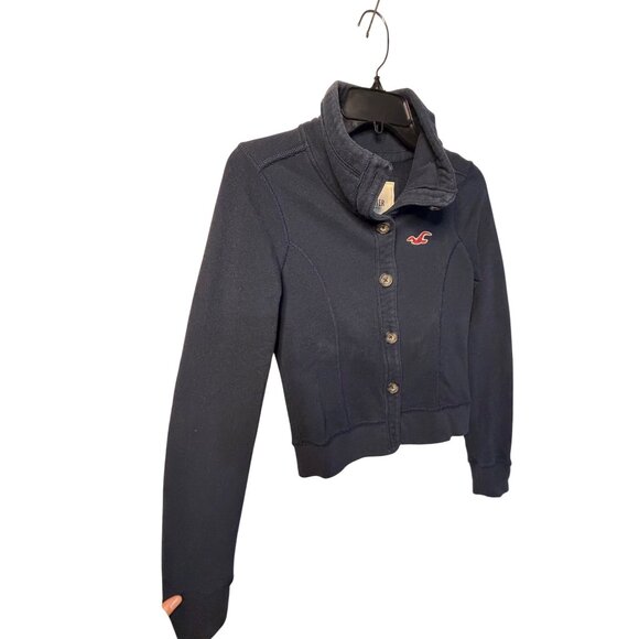 Vintage Hollister Small Ladies Y2K Sweater Collar Bella Swan Style Seagull Logo - Picture 5 of 6